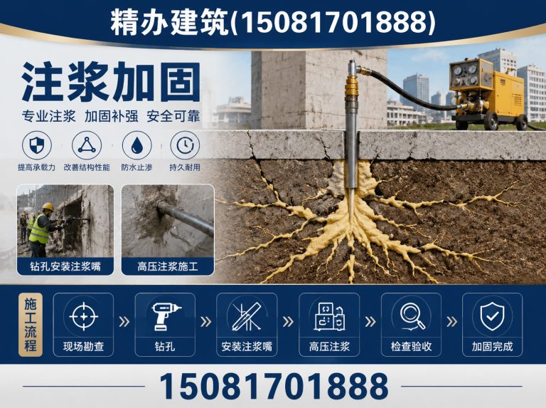 曲周县基础下沉注浆顶升展示图